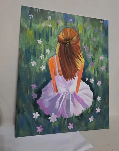 Pintura de una alumna